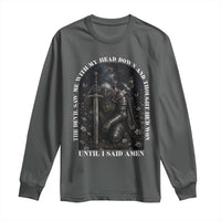 Christian Knight Templar Crusader Long Sleeve Shirt The Devil Saw Me With My Head Down And Thought He'd Won