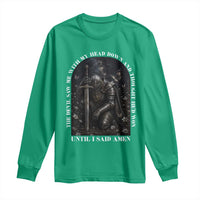 Christian Knight Templar Crusader Long Sleeve Shirt The Devil Saw Me With My Head Down And Thought He'd Won