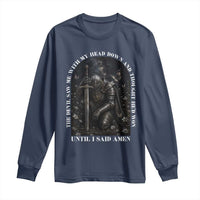 Christian Knight Templar Crusader Long Sleeve Shirt The Devil Saw Me With My Head Down And Thought He'd Won