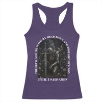 Christian Knight Templar Crusader Racerback Tank Top The Devil Saw Me With My Head Down And Thought He'd Won