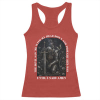 Christian Knight Templar Crusader Racerback Tank Top The Devil Saw Me With My Head Down And Thought He'd Won