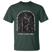 Christian Knight Templar Crusader T Shirt The Devil Saw Me With My Head Down And Thought He'd Won