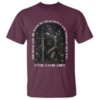 Christian Knight Templar Crusader T Shirt The Devil Saw Me With My Head Down And Thought He'd Won