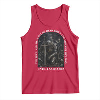 Christian Knight Templar Crusader Tank Top The Devil Saw Me With My Head Down And Thought He'd Won
