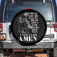 Military Christian Warrior Spare Tire Cover The Devil Saw Me With My Head Down And Thought He'd Won