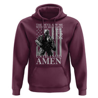 Military Soldier Skull Christian Faith Hoodie The Devil Saw Me With My Head Down And Thought He'd Won
