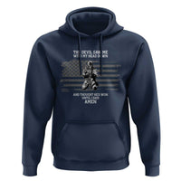 Soldier Skull Christian Faith Quote Hoodie The Devil Saw Me With My Head Down And Thought He'd Won