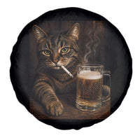 Funny Smoking Cat Spare Tire Cover Cigarette Kitty Beer Lover