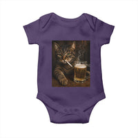 Funny Smoking Cat Baby Onesie Cigarette Kitty Beer Lover