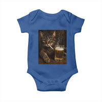 Funny Smoking Cat Baby Onesie Cigarette Kitty Beer Lover