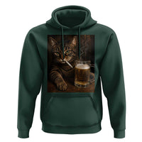 Funny Smoking Cat Hoodie Cigarette Kitty Beer Lover