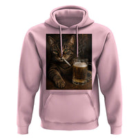 Funny Smoking Cat Hoodie Cigarette Kitty Beer Lover