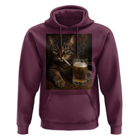 Funny Smoking Cat Hoodie Cigarette Kitty Beer Lover