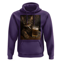 Funny Smoking Cat Hoodie Cigarette Kitty Beer Lover