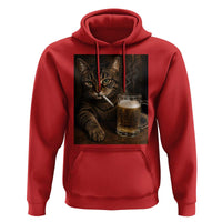 Funny Smoking Cat Hoodie Cigarette Kitty Beer Lover