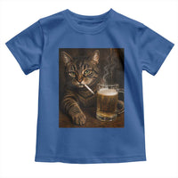 Funny Smoking Cat Toddler T Shirt Cigarette Kitty Beer Lover