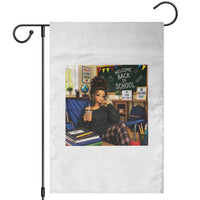 Funny Back To School Doll Face Meme Garden Flag Coffee Teacher Gift