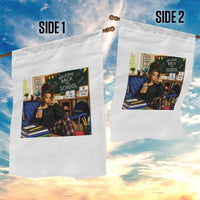Funny Back To School Doll Face Meme Garden Flag Coffee Teacher Gift