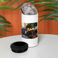 Funny Back To School Doll Face Meme 4 in 1 Can Cooler Tumbler Coffee Teacher Gift