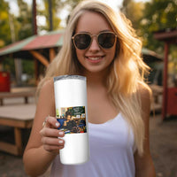 Funny Back To School Doll Face Meme Skinny Tumbler Coffee Teacher Gift
