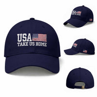 Patriotic USA Soccer Fan Baseball Cap Take Us Home Game Day