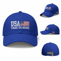 Patriotic USA Soccer Fan Baseball Cap Take Us Home Game Day