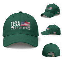 Patriotic USA Soccer Fan Baseball Cap Take Us Home Game Day