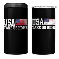 Patriotic USA Soccer Fan 4 in 1 Can Cooler Tumbler Take Us Home Game Day