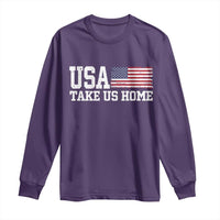 Patriotic USA Soccer Fan Long Sleeve Shirt Take Us Home Game Day
