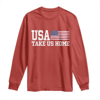 Patriotic USA Soccer Fan Long Sleeve Shirt Take Us Home Game Day