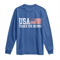 Patriotic USA Soccer Fan Long Sleeve Shirt Take Us Home Game Day