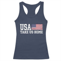 Patriotic USA Soccer Fan Racerback Tank Top Take Us Home Game Day