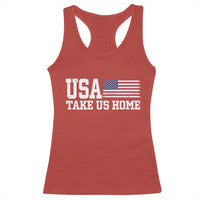 Patriotic USA Soccer Fan Racerback Tank Top Take Us Home Game Day
