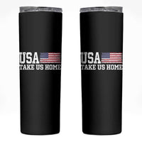 Patriotic USA Soccer Fan Skinny Tumbler Take Us Home Game Day