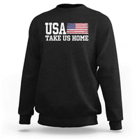 Patriotic USA Soccer Fan Sweatshirt Take Us Home Game Day
