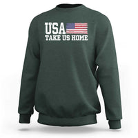 Patriotic USA Soccer Fan Sweatshirt Take Us Home Game Day