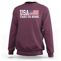Patriotic USA Soccer Fan Sweatshirt Take Us Home Game Day