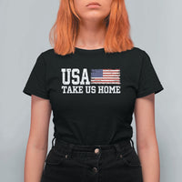 Patriotic USA Soccer Fan T Shirt For Women Take Us Home Game Day