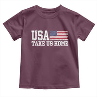 Patriotic USA Soccer Fan Toddler T Shirt Take Us Home Game Day