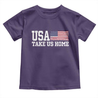Patriotic USA Soccer Fan Toddler T Shirt Take Us Home Game Day