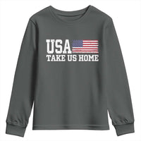 Patriotic USA Soccer Fan Youth Sweatshirt Take Us Home Game Day