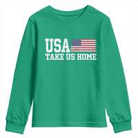 Patriotic USA Soccer Fan Youth Sweatshirt Take Us Home Game Day