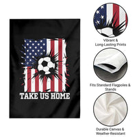 USA Soccer Game Day Garden Flag Take Us Home