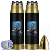 Funny Scuba Diving Cat Selfie With Hammerhead Shark Bullet Tumbler
