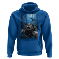 Funny Scuba Diving Cat Selfie With Hammerhead Shark Hoodie