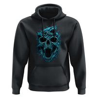Vintage Great White Shark Skull Hoodie Deep Sea Horror Art