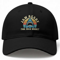 Jaw Ready For This Baseball Cap Vintage Shark Lover Ocean Wildlife