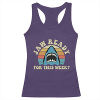 Jaw Ready For This Racerback Tank Top Vintage Shark Lover Ocean Wildlife