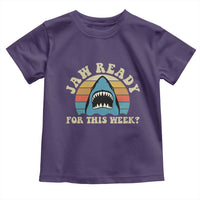 Jaw Ready For This Toddler T Shirt Vintage Shark Lover Ocean Wildlife