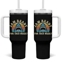 Jaw Ready For This Tumbler With Handle Vintage Shark Lover Ocean Wildlife